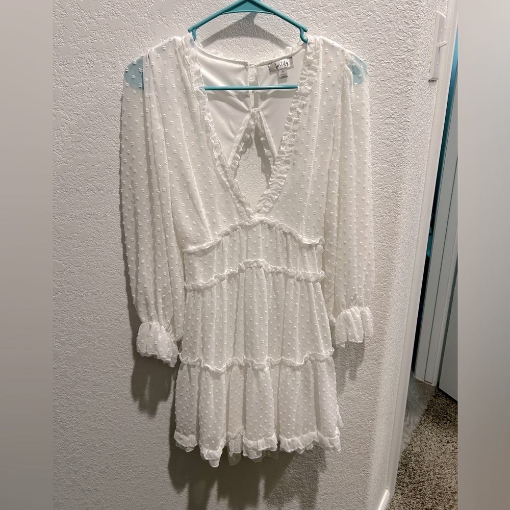 Justify White ruffle dress